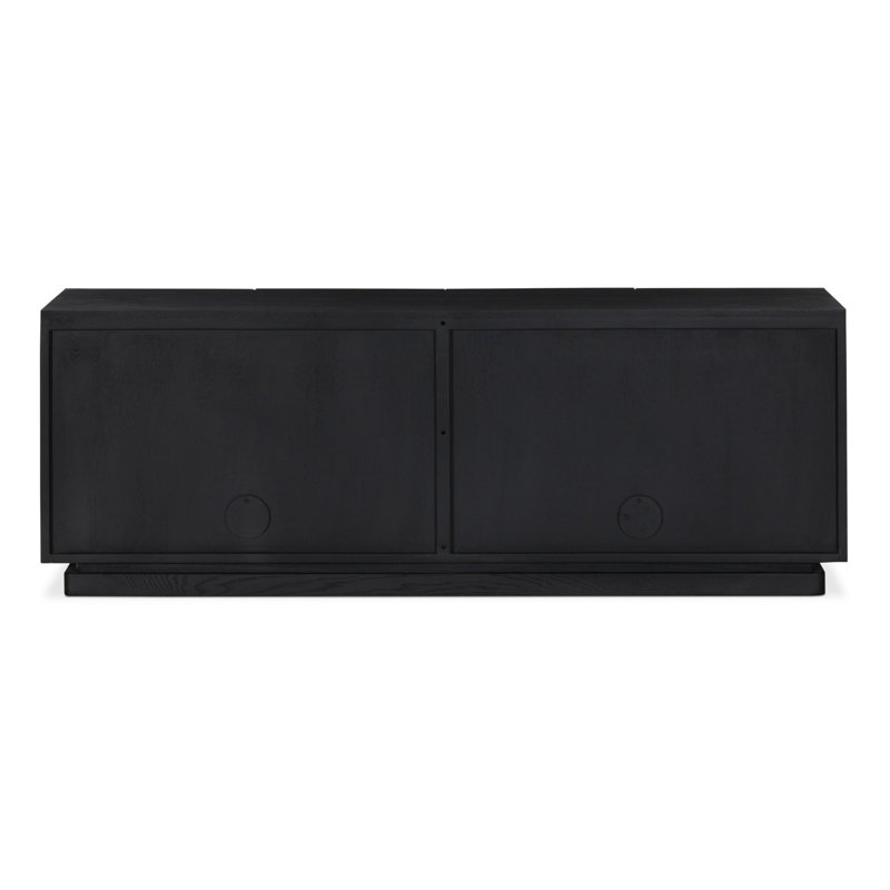 Asbury Solid Wood Media Console, Black Oak