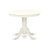3 Piece Modern Dining Table Set Contains a Round Kitchen Table with Pedestal and 2 Baby Blue Linen Fabric Parsons Dining Chairs, Linen White-135348947-135348945-135348942
