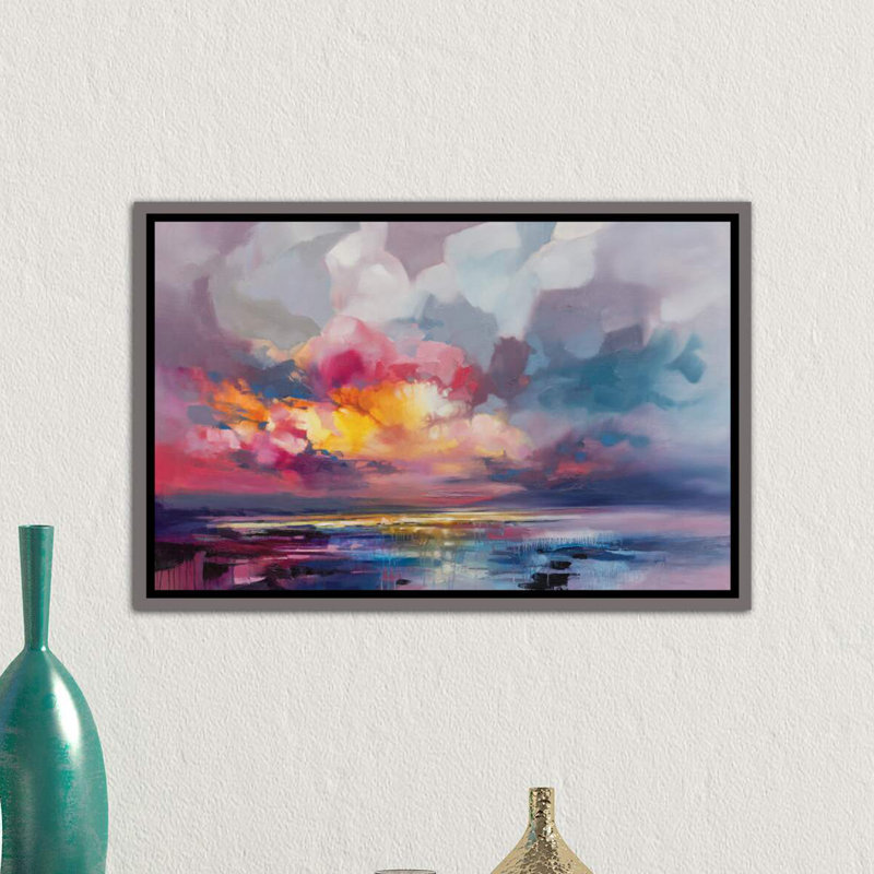 « deplacement » par scott naismith-reproduction d’art, Toile encadrée de bois rustique foncé, H 18 po x l 26 po x P 1,5 po