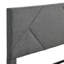 Base de lit plateforme double avec tête de lit tapissier - sommier à lattes en bois sans sommier à ressorts simple, base solide, gris, nécessaire, facile à assembler,