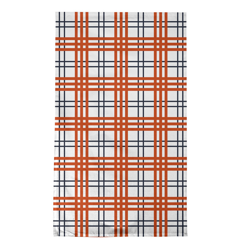 Torchon de luxe Chicago football, Blanc / Orange / Noir, polyester