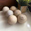 Boules décoratives en bois côtelé naturel, style ferme côtière, ensemble de 6, pour remplir les bols, 10 cm de diamètre