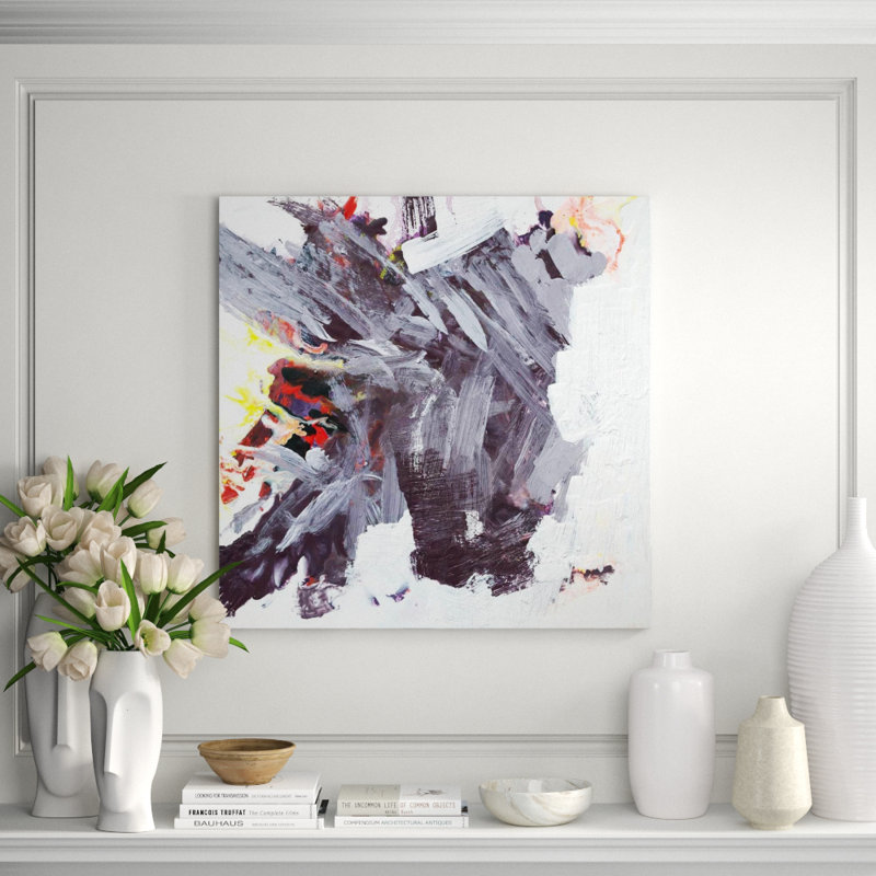 Abstract Print by John Beard, 12" H x 12" W x 1" D, Unframed Canvas