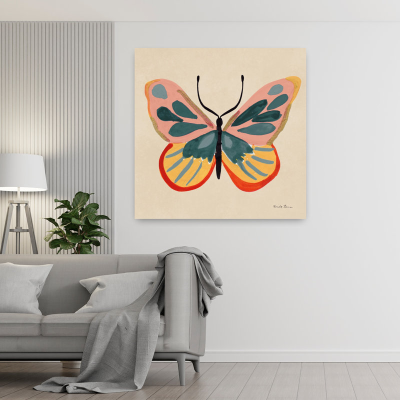 «Fluttering I Contemporary Butterfly Art», H 48 po x l 48 po