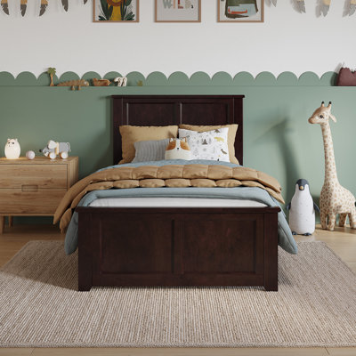 Patillo Solid Wood Low Profile Bed with Matching Footboard