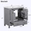 Meuble-lavabo avec lavabo simple, 2 portes et un tiroir-999065065