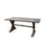 Table de salle à manger d'extérieur moderne en aluminium, gris foncé