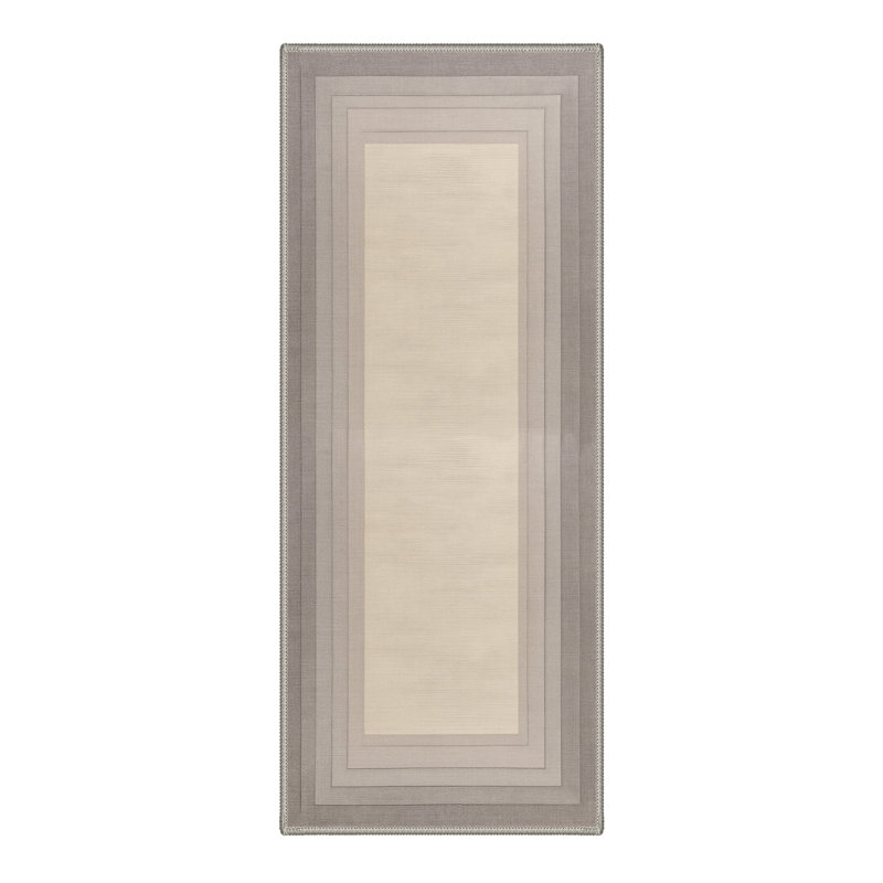 Tapis intérieur gris / beige Aboubakr Novus, Tapis de couloir 2 pi x 6 pi