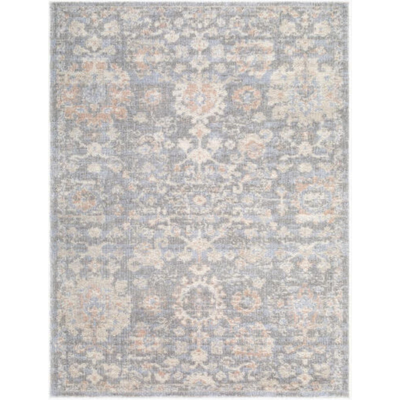 Jazz Area Rug, Cream/Ivory/Gray/Purple, Rectangle 7'10" x 10'