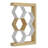 Modern Geometric Bookshelf, Oak & White, 35.4 x 9.7 x 55.1 inches | 100% Melamine Coated Particle Board, Thickness: 0.7 inches | Stylish Storage Solution for Home & Office, Durable and Elegant Design-71893523