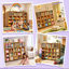 Armoire de rangement mobile de 57 pouces de large pour salle de classe, avec séparateurs amovibles et miroir latéral