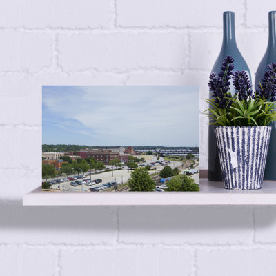 Aerial view of cars in parking area Davenport Scott County Iowa USA 1 Piece Wrapped Canvas Wall Art