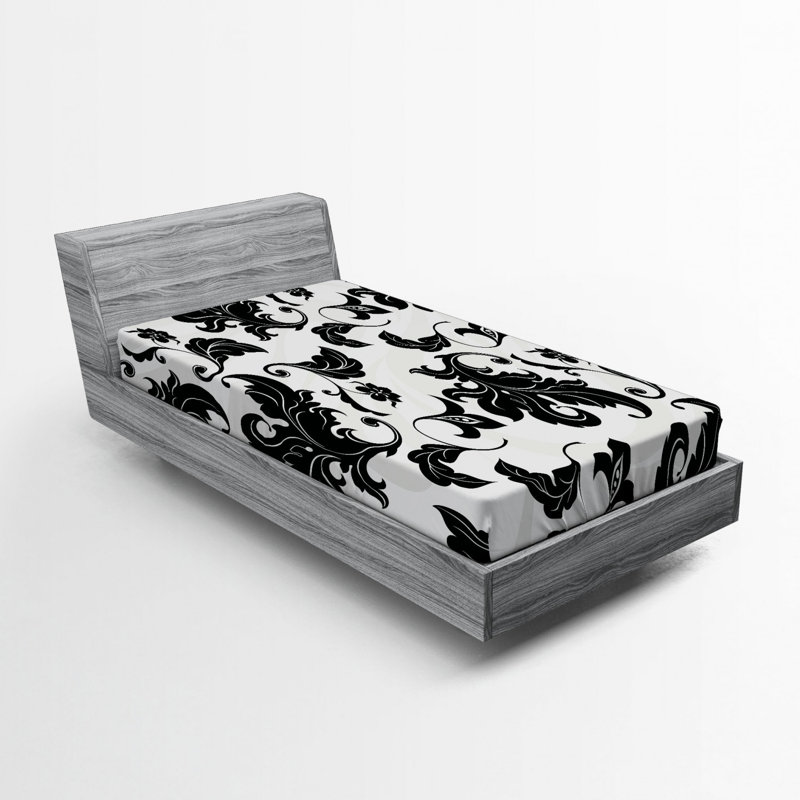 Microfiber Floral Fitted Sheet, Twin XL Fitted Sheet