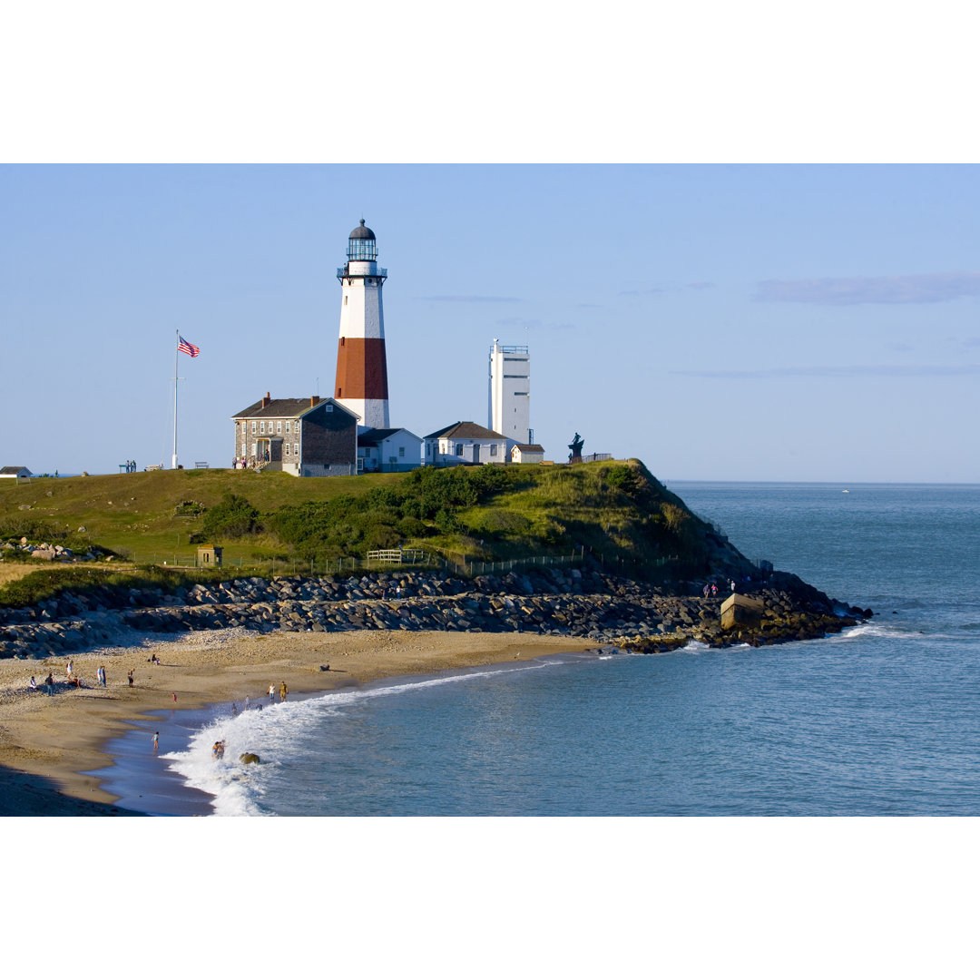 Lighthouse At Montauk Point - Wrapped Canvas Print