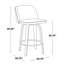 Tabouret de comptoir à hauteur fixe de 26 po avec pieds en bois cintré et repose-pieds rond Thea-86710970