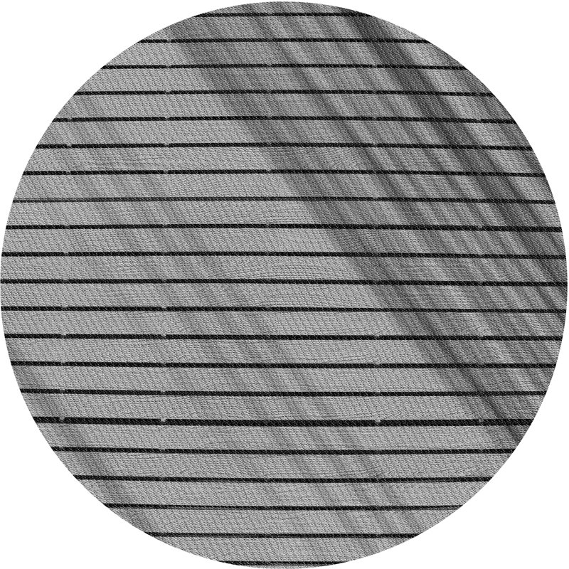 Tapis gris Power Loom, Rond 8 pi