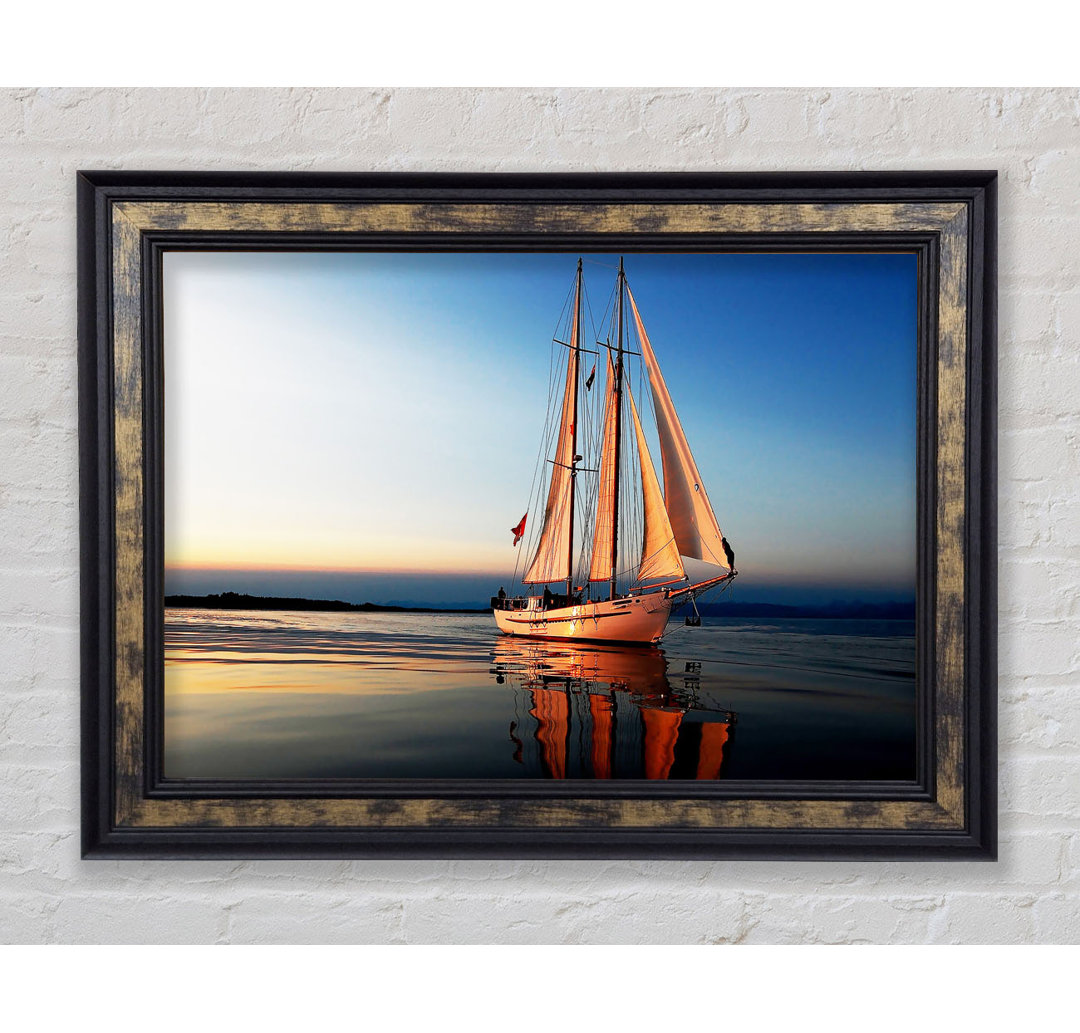 Refections of the Sail Boat - Einzelne Bilderrahmen Kunstdrucke