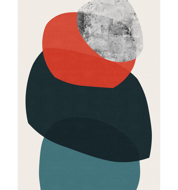 Stacked Abstract Forms Print by Other Artist, 12 × 18, Framed Canvas, White
