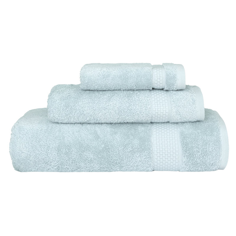 Ensemble de serviettes en coton éponge Starlight, Bleu clair