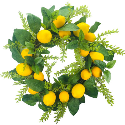 Faux Lemon Polyester 24'' Wreath