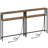 Console Table With Charging Station, 2 Outlets & 2 USB Ports, Narrow Sofa Table With Adjustable Feet, 39.4" X 5.9" X 39.4" For Small Spaces-510841345