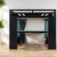 Lit mezzanine en bois compact avec rangement, conception moderne pour la maison