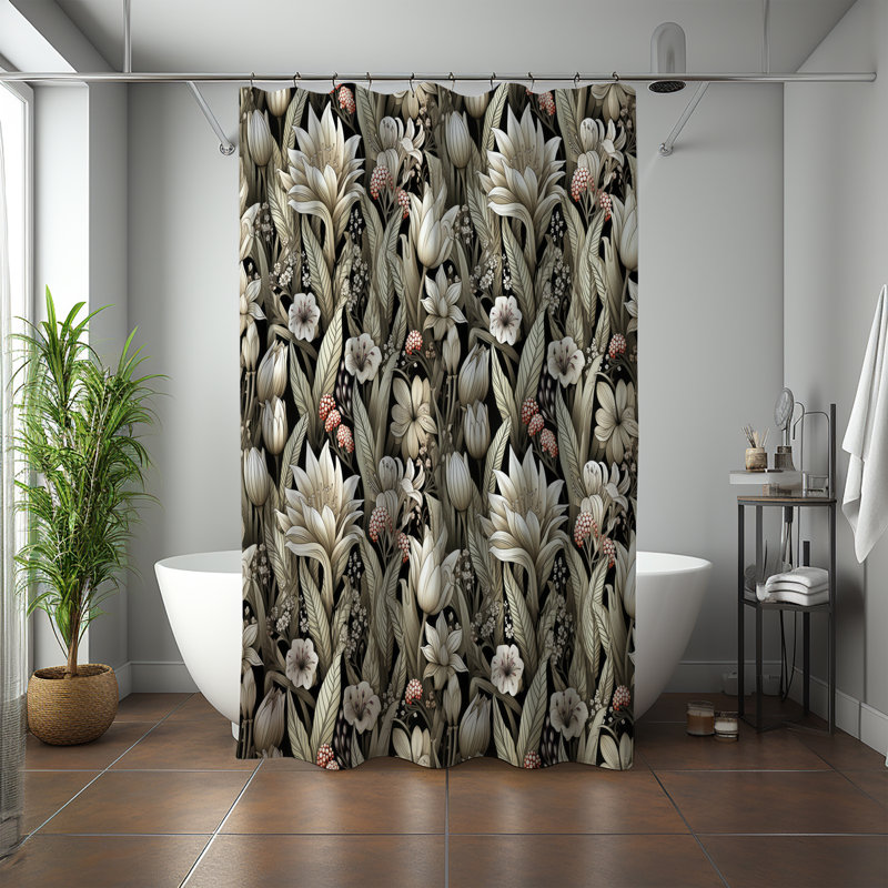 Rideau de douche Ellerslie, H 93 po x l 70 po, Blanc