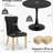 Dining Table Set,  24" Round Dining Table And 2 Velvet Dining Chairs With Gold-plated Legs-737608191-737608189