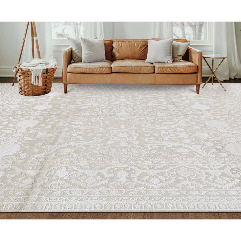 Oriental Area Rug in Beige