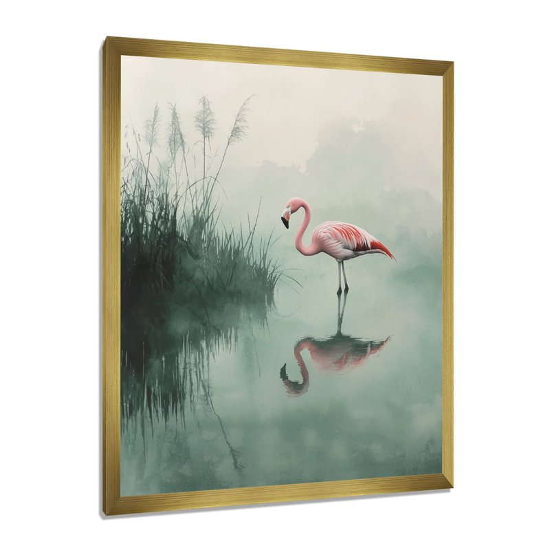Coralito - Décoration murale animaux, H 40 po x l 30 po, Reproduction encadrée d'une seule photo, Doré