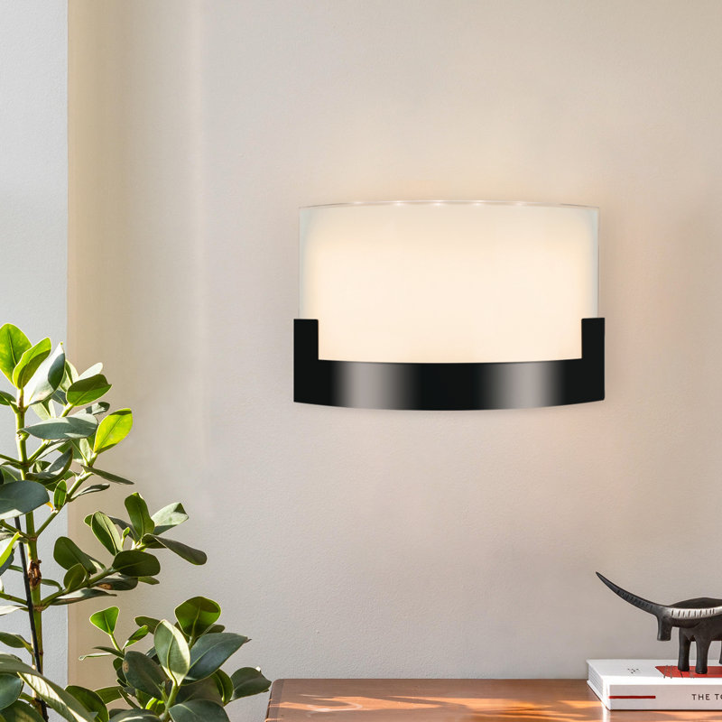 Dimmable Iron LED Flush Mounted Sconce Wall Lamps LED Wall Lights Indoor Sconces, Black