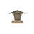 Birds Choice 12" Large Recycled Plastic Hanging or Mounted Hopper 2-Sided Bird Feeder, Taupe/Green
