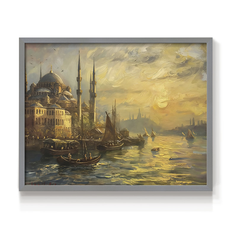 Landscape Series-CLXIV -Framed Print - Restickable, Gray, 22" H x 28" W