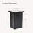 20.3'' H Black Side Table with Petal-Shaped Design