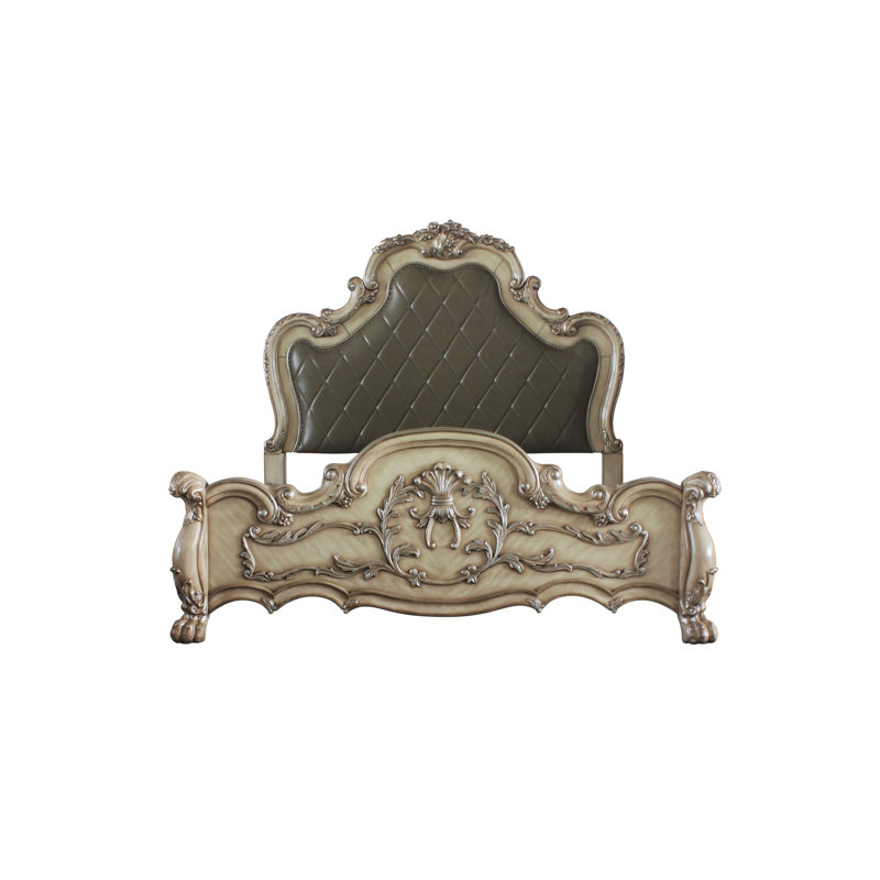 Mikaylyn Low Profile Standard Bed,bed frame,platform bed,Traditional Luxurious upholstered bed, Queen