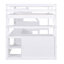 Lit mezzanine double avec bureau, tablettes et rangement - Collègues -
