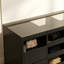 Armoire pour îlot de présentation en verre avec plusieurs tablettes ouvertes, armoire de rangement moderne pour la décoration intérieure et les objets de collection-134588867-134588865