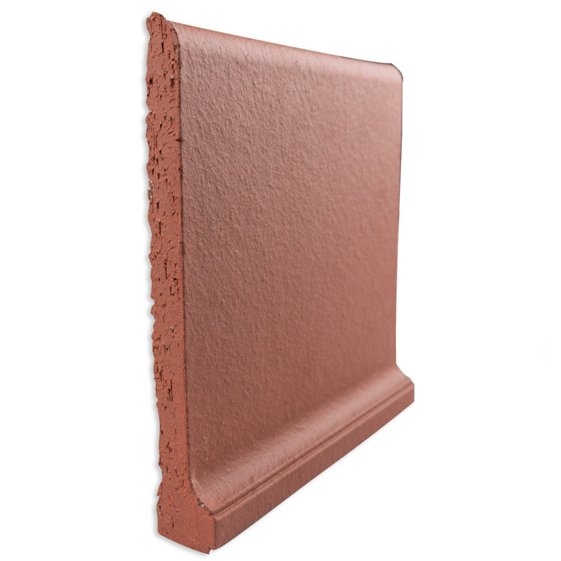 Quarry Cove Base 5-7/8 In. X 5-7/8 In. Ceramic Floor And Wall Trim, Red/Brown