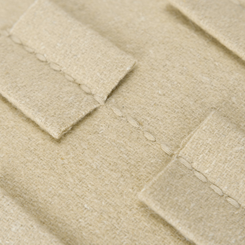 Housse et insert de coussin carré en laine , Naturel