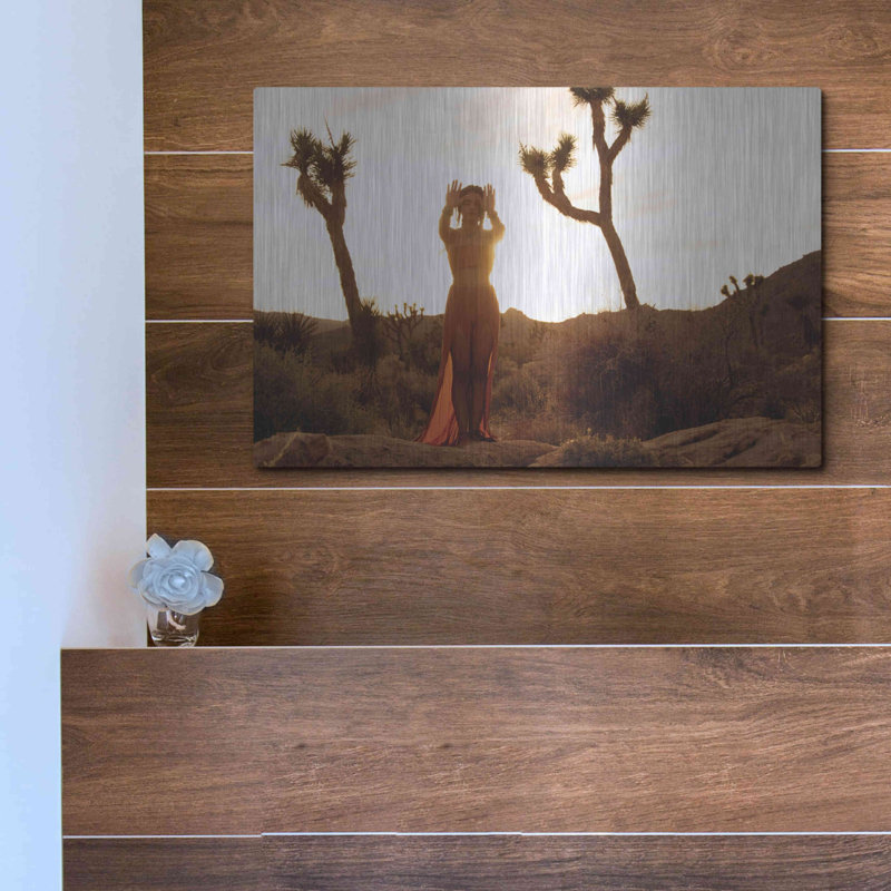 «Desert Priestess» par Elena Ray, art mural en métal, H 12 po x l 16 po