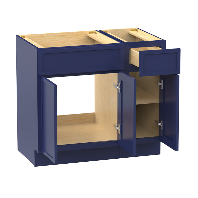 Base de meuble-lavabo simple 36 po seulement, Bleu