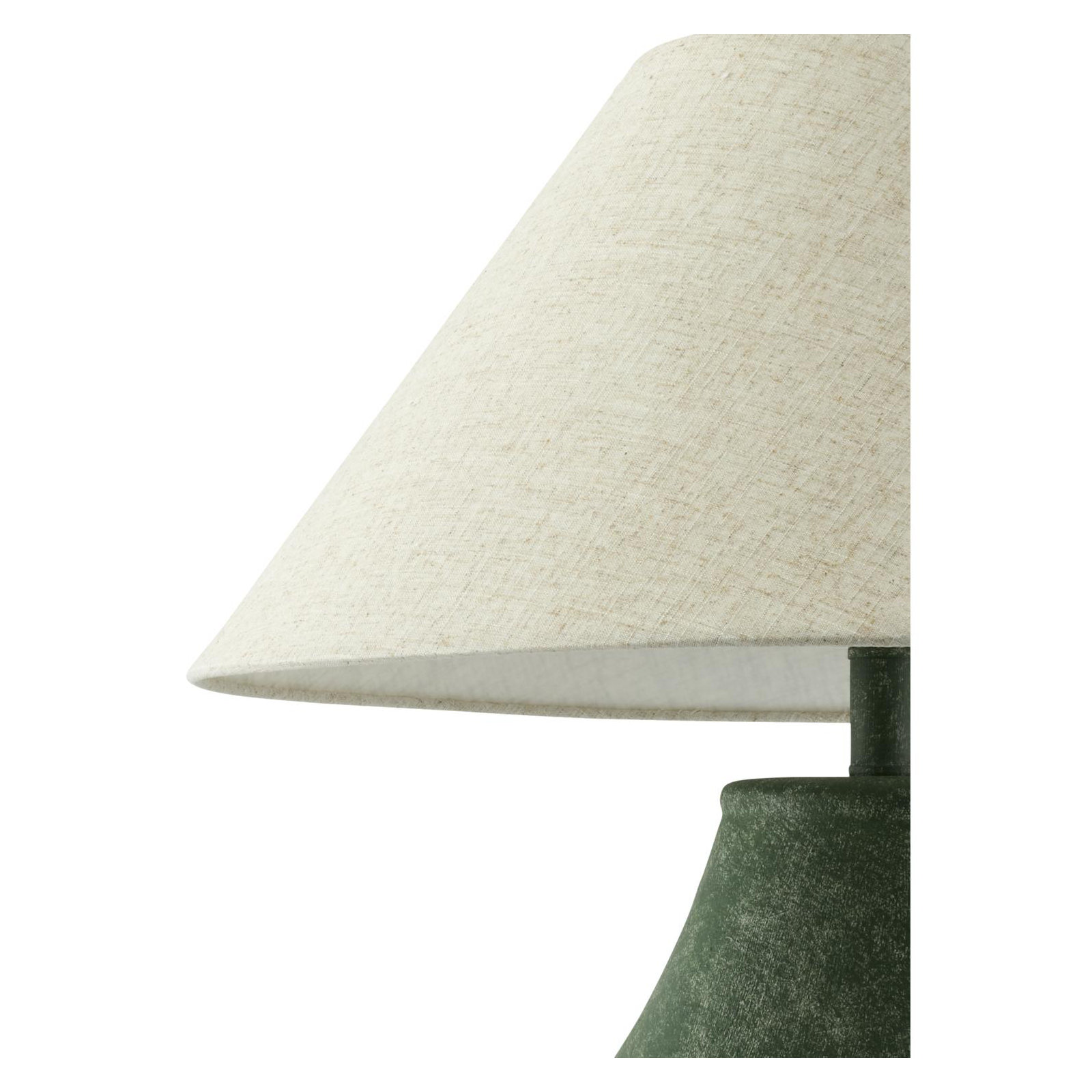 Batavia Ceramic Table Lamp, Green, Wheat