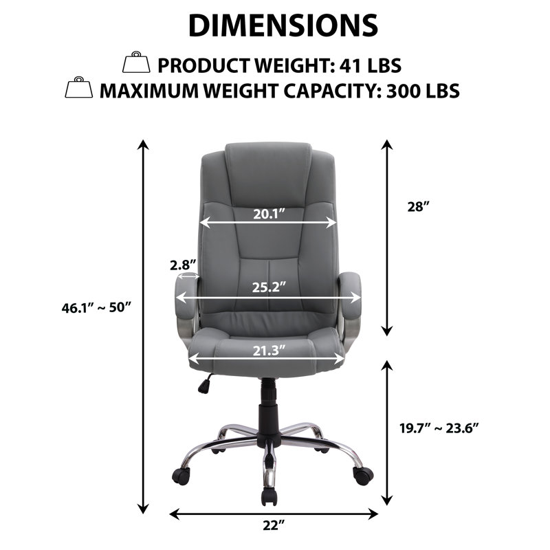 Fauteuil de bureau Jakyrah, Gris