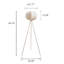 Lampe trépied H 65,75 po avec abat-jour en forme de citrouille Wynogène