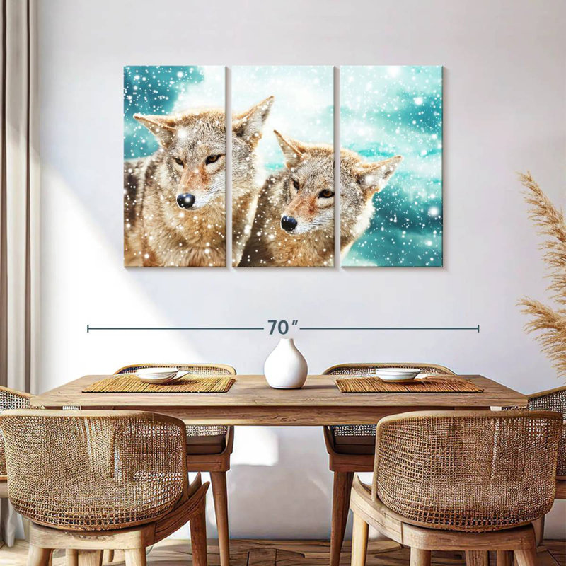 Brampt Coyote Pair, 36" H x 57" W