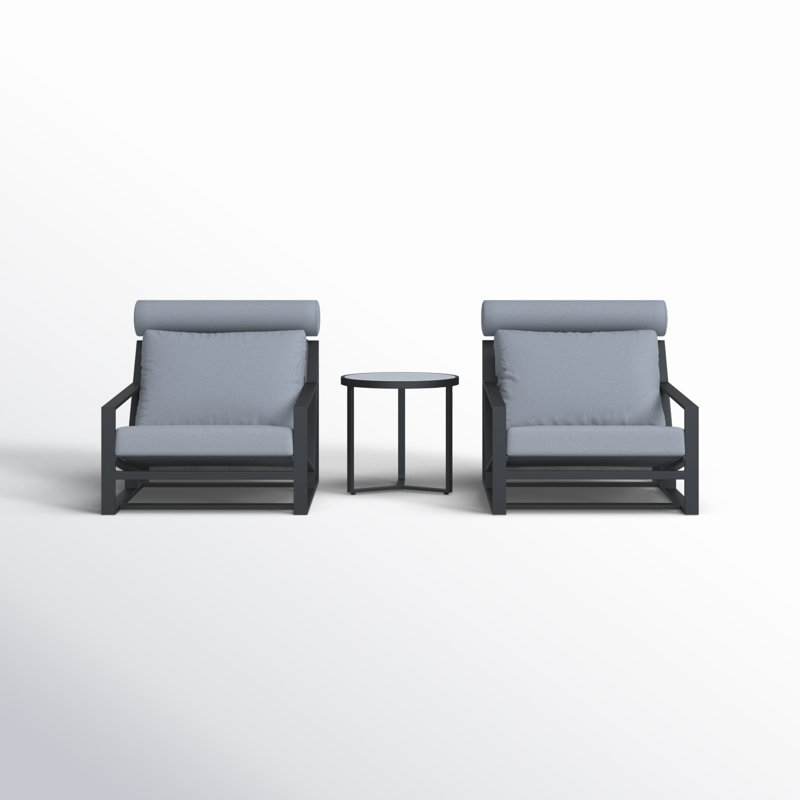 Carrol 2 - Person Patio Conversation Sets with Cushions