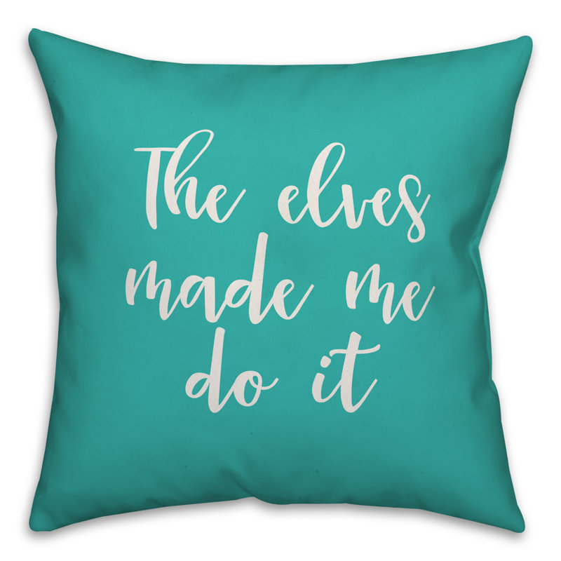 Reversible Throw Pillow, Teal, Throw Pillow
