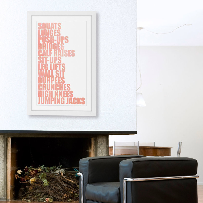 «Exercises» par Diana Alcala - reproduction d'art sur papier encadrée, H 36 po x l 24 po x P 1,5 po