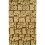 Wool Abstract Area Rug in Gold