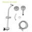 Système de douche multi fonctions avec pomme de douche à effet pluie 4,7 po, douche à main à 8 fonctions, barre coulissante réglable, chrome-126618593